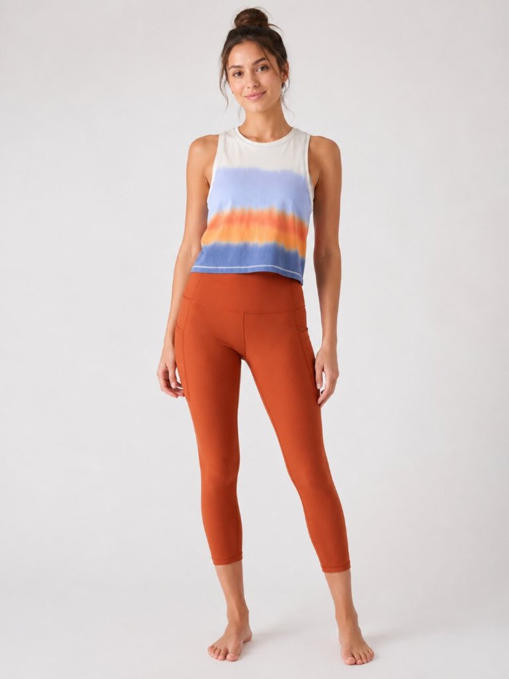 Athleta Activewear Set Tank and Salutation Stash 7/8 Legging Size Small